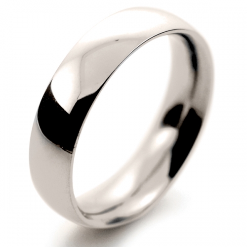 Court Very Heavy -  5mm (TCH5 W) White Gold Wedding Ring